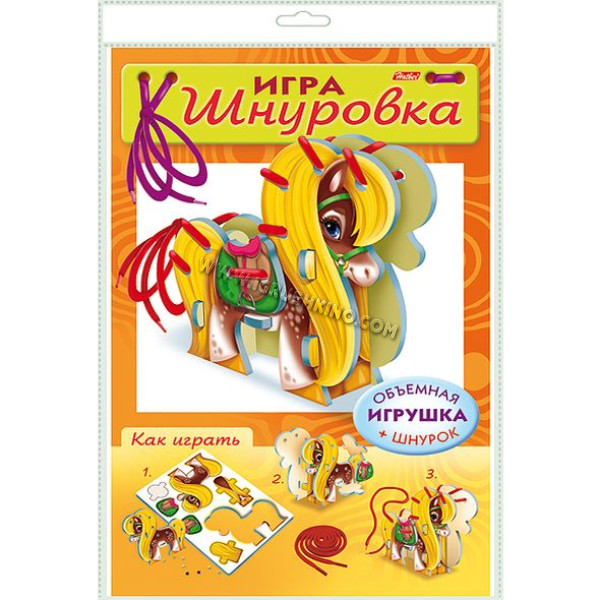 Игра настольная "Шнуровка. Пони"