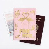 Обложка на паспорт ПВХ с тиснением " Pink mood" 4331495