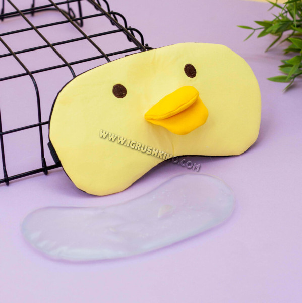 Маска для сна гелевая "Head duck", yellow