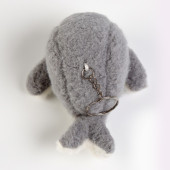 Мягкая игрушка "Кит" на брелоке, 11 см, цвет серый   9681197